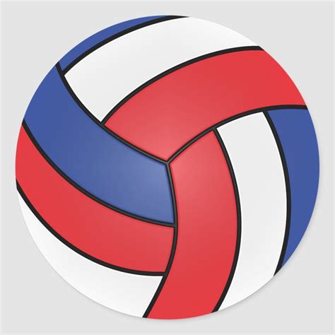 red white blue volleyball