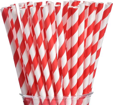 Red White Paper Straws