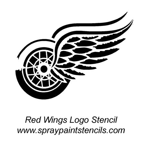 red wing hockey logo stencil