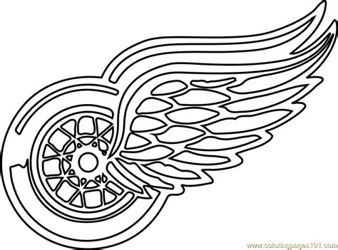 red wings coloring page