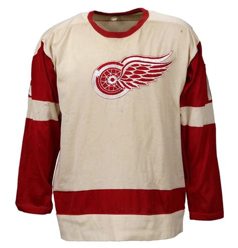red wings game used hockey jerseys