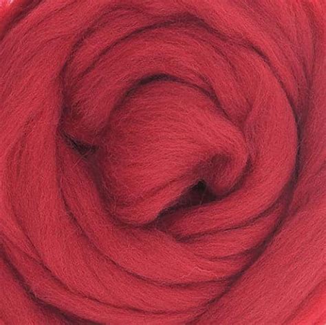 Red Wool Roving