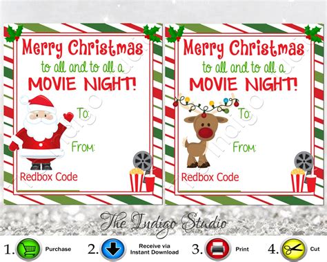 Redbox Gift Tags Printable