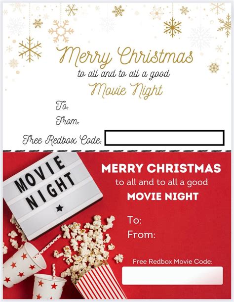Redbox Promo Code Printable Christmas