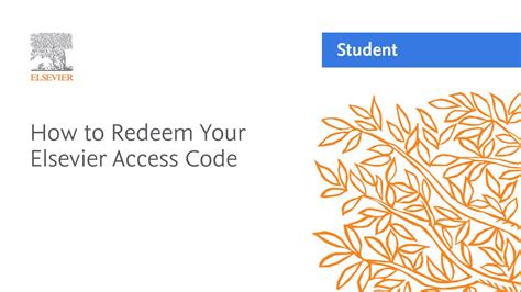 redeem access code elsevier