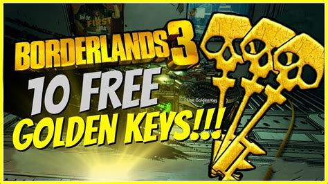 redeem golden key codes borderlands 3