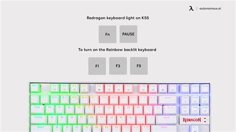redragon keyboard light settings s107