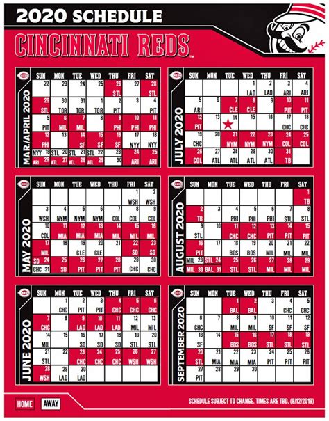 reds baseball schedule 2020