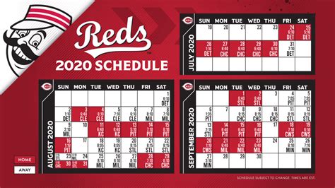 reds game schedule