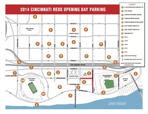 reds parking garage map