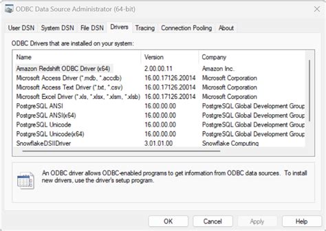 redshift odbc driver download