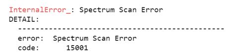 redshift spectrum scan error