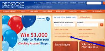 redstone fcu online banking login