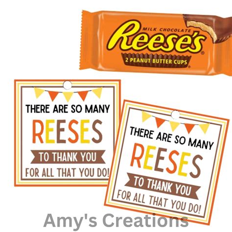 Reeses Teacher Appreciation Printable