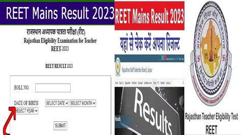 reet mains result 2023 in hindi
