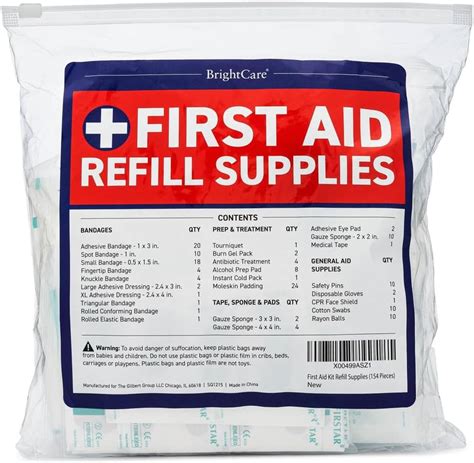 Refill Supplies For First Aid Kit