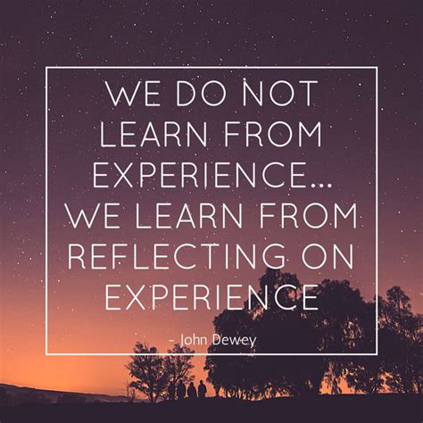 reflecting on experience