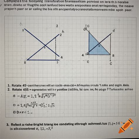 Reflection Drawn On Graph Paper