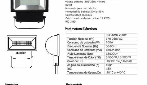 Reflector Led 100w Ficha Tecnica REFLECTOR SLIM LED 100W EXTERIOR TECNOLED RWY100W