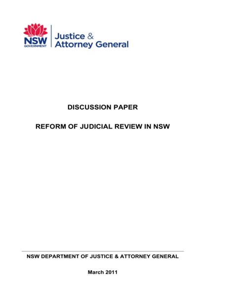 reform of judicial review in nsw