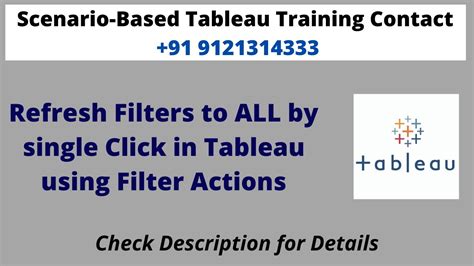Refresh Filters In Tableau