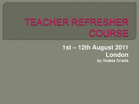 refresher course for teachers philippines