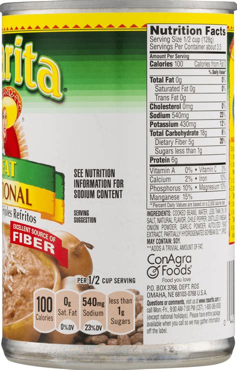 Refried Beans Fat Content