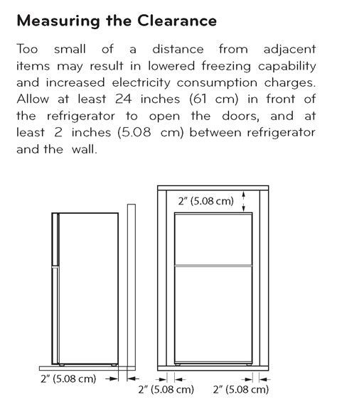 Refrigerator Installation Clearance