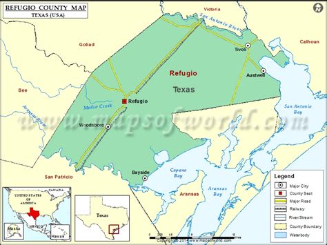 Refugio County Map