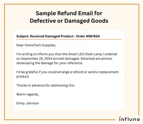 refund for damaged goods