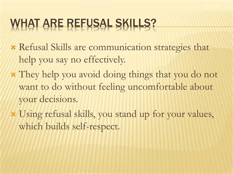 refusal skills definition