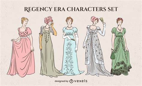 Regency Dresses Drawing