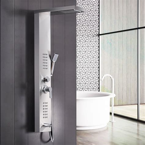 Regendusche Badewanne • Brause Duschsystem Chrom Thermostat FreshestDeal