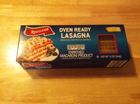 reggano oven ready lasagna