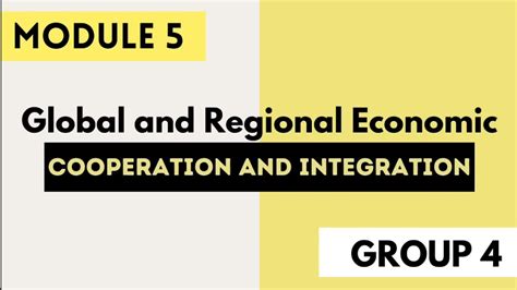 regional cooperation and integration module