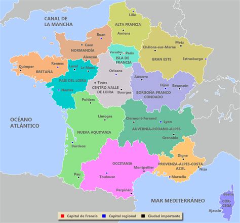 regiones de francia mapa