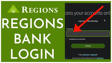 regions bank login in to my account secure