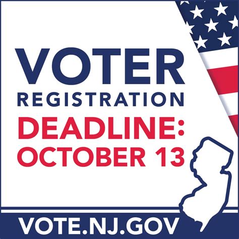 register to vote nj deadline