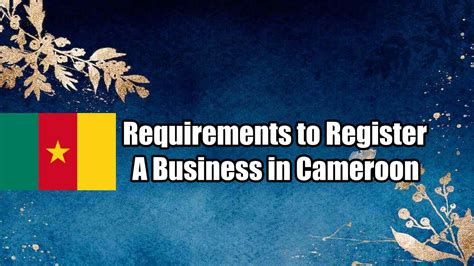 registering a company in cameroon