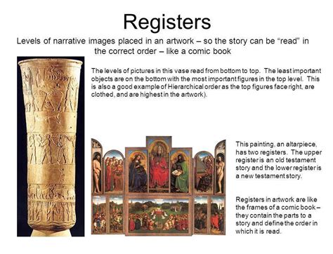 registers in art