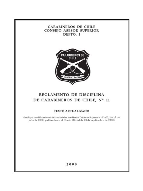 reglamento 1 de carabineros pdf