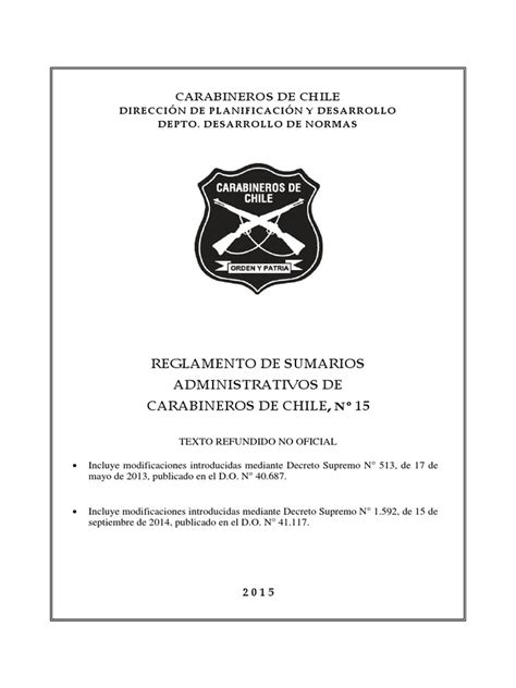 reglamento 21 de carabineros pdf