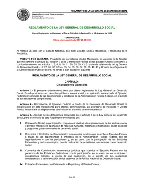 reglamento de ley de desarrollo social cdmx