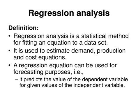 regression analysis meaning and example