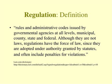 Regulation Definition