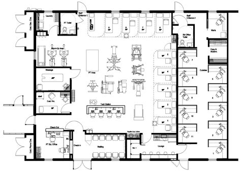 rehabilitation center floor plan