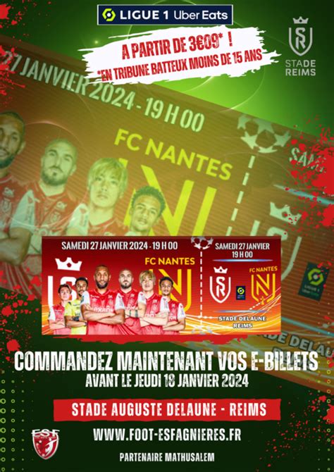 reims foot prochain match