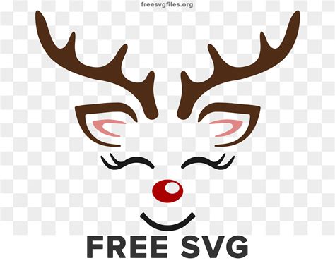 Christmas SVG Cute Reindeer SVG , Girl Reindeer Face SVG (447117