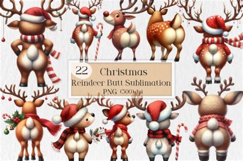 Reindeer Butt Printable Template