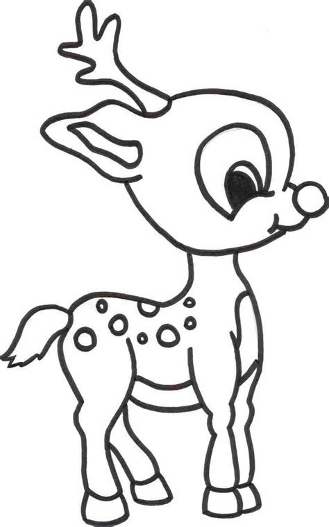 reindeer coloring pictures for kids